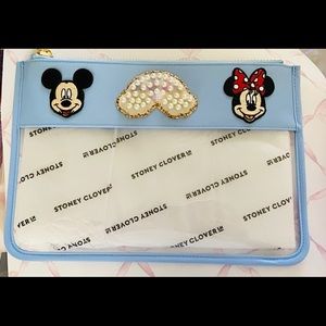 Stoney Clover periwinkle clear flat pouch